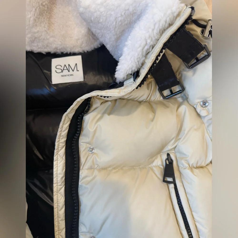 SAM NY Cream Down Puffer Jacket - Picture 7 of 13